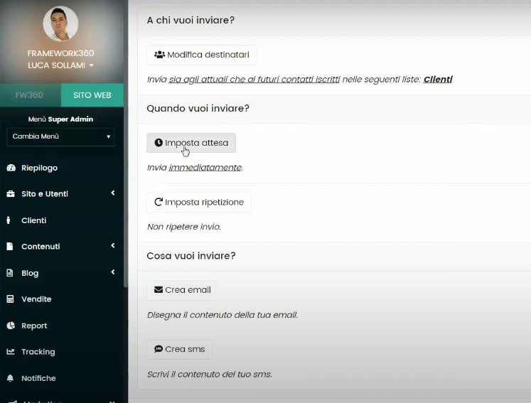 Framework360 Screenshot - Send bulk emails or SMS