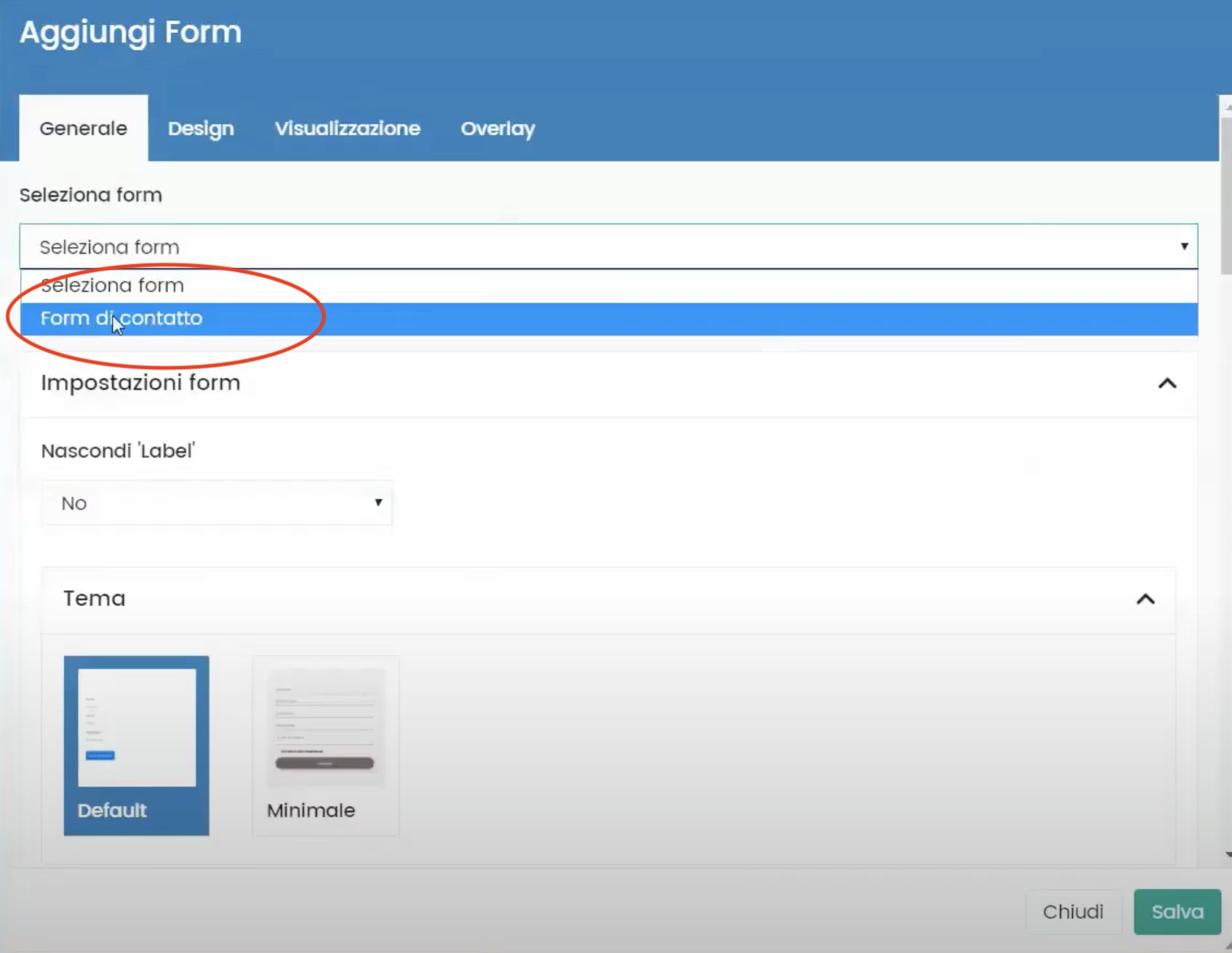 Schermata Framework360 - Inviare un'email automatica ad un visitatore che compila un form