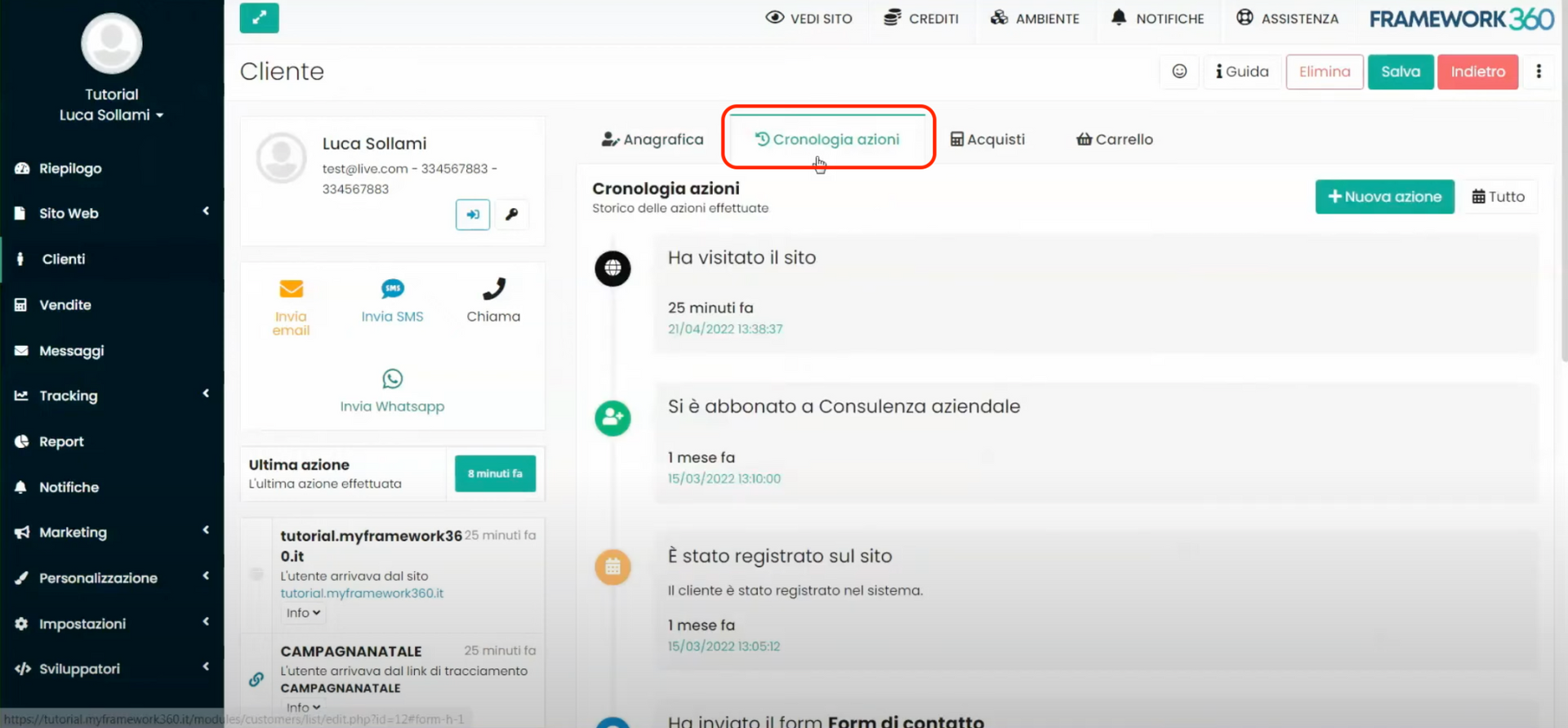Framework360 Screenshot - Add customer personal details