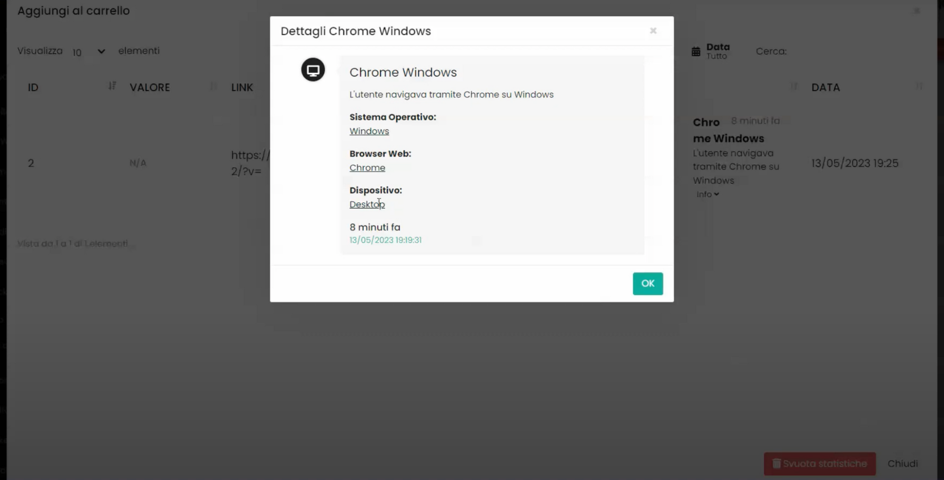 Schermata Framework360 - Tracciare l’aggiunta al carrello sul sito ecommerce