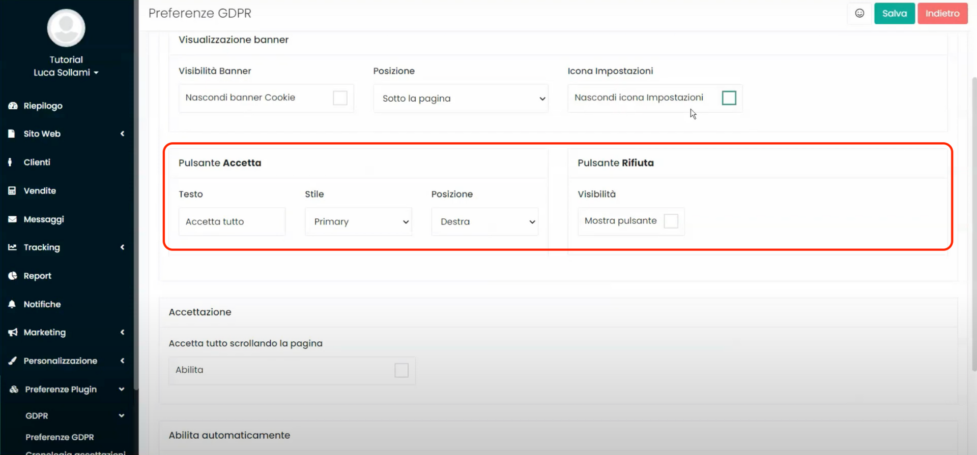 Framework360 Screenshot - GDPR Plugin