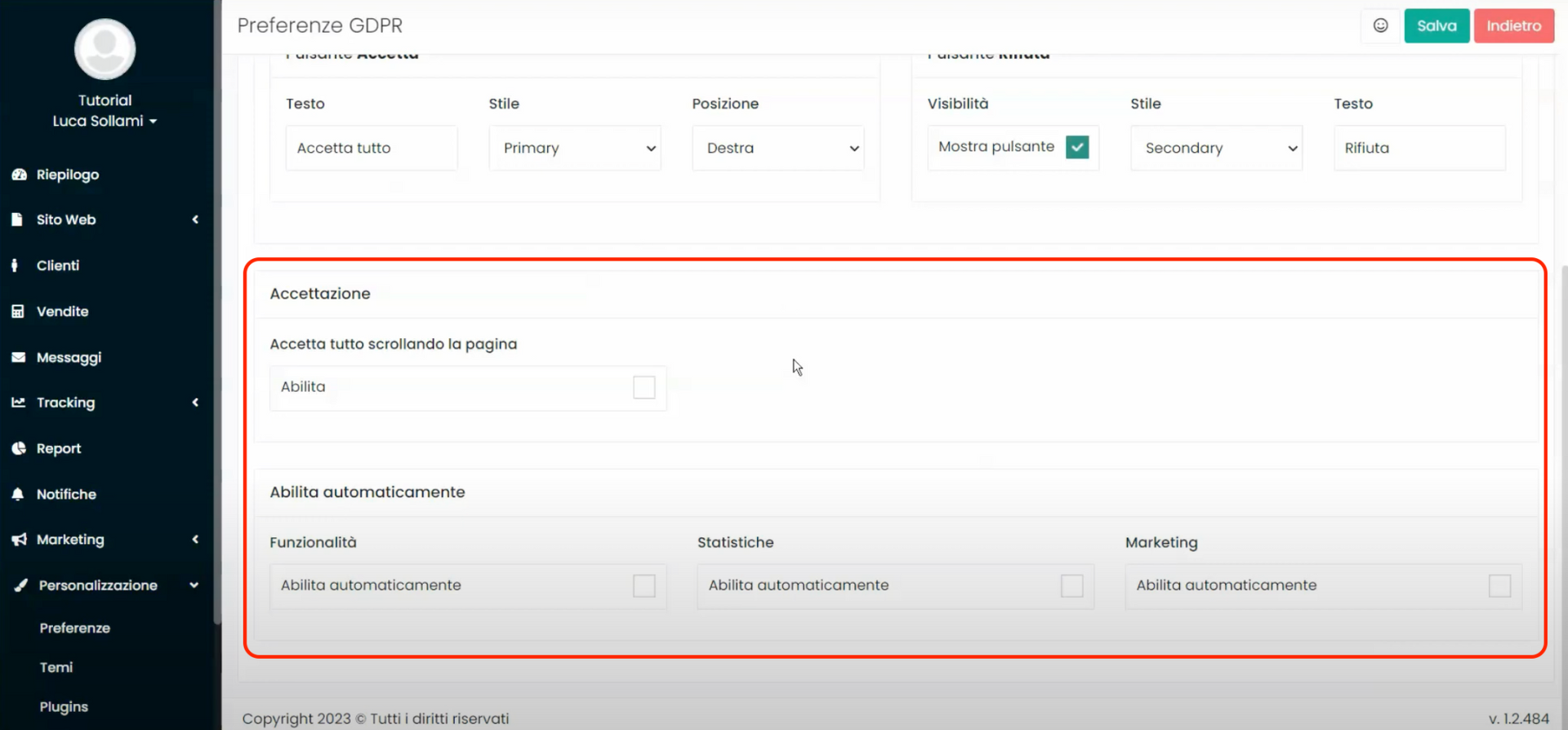 Framework360 Screenshot - GDPR Plugin
