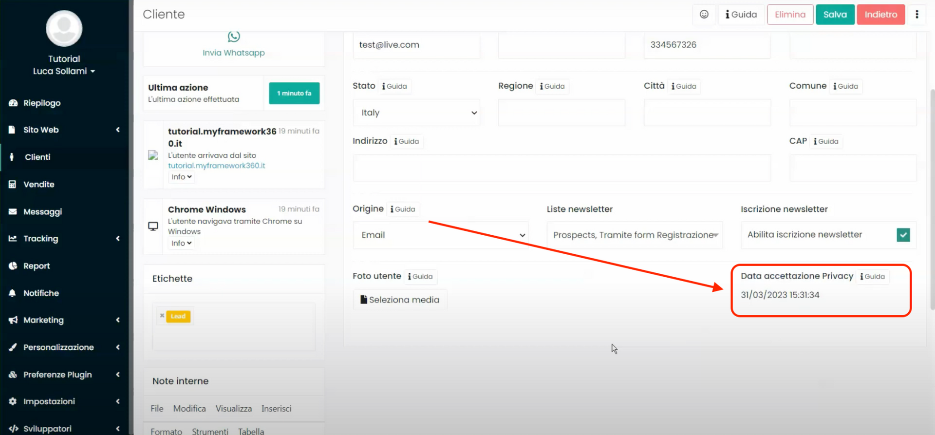 Framework360 Screenshot - GDPR Plugin