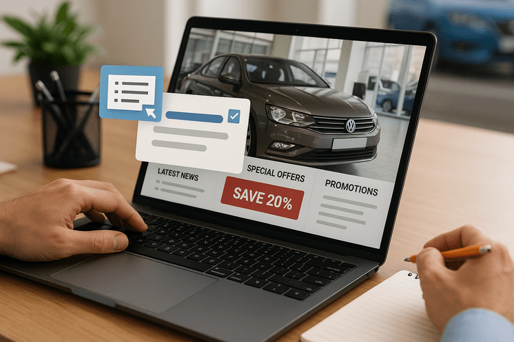Actualización constante del sitio web de la concesionaria con nuevos contenidos, promociones y ofertas especiales Actualización constante del sitio web de la concesionaria con nuevos contenidos, promociones y ofertas especiales