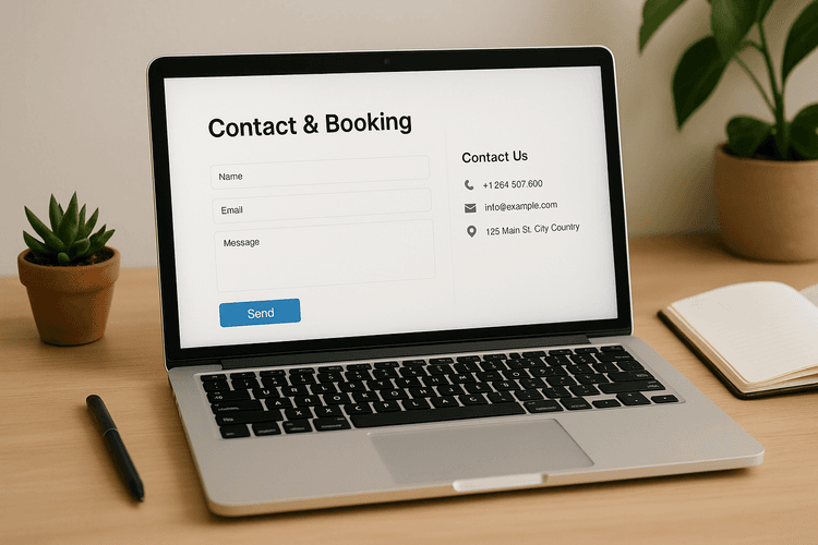 Agregar una sección de contactos y reservas Agregar una sección de contactos y reservas