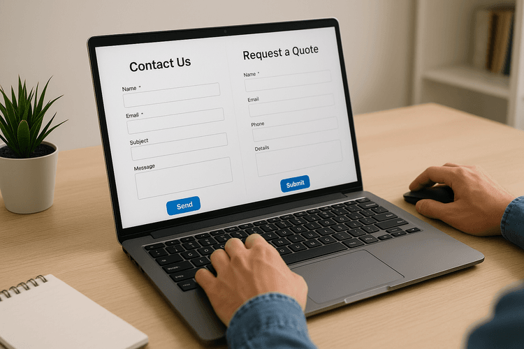 Implementation of Contact Forms and Quote Request Modules Implementation of Contact Forms and Quote Request Modules