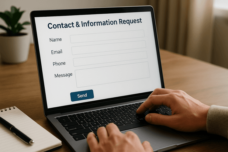 Ajout d'un formulaire pour contacts et demandes d'informations Ajout d'un formulaire pour contacts et demandes d'informations