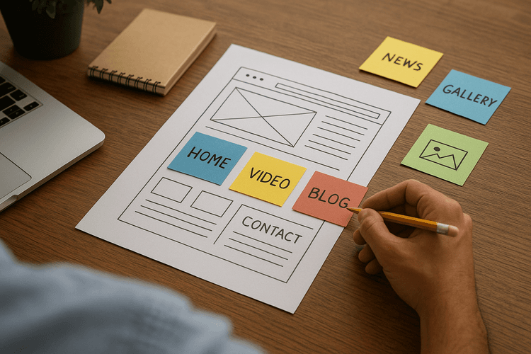 Choix des contenus pour le site Choix des contenus pour le site