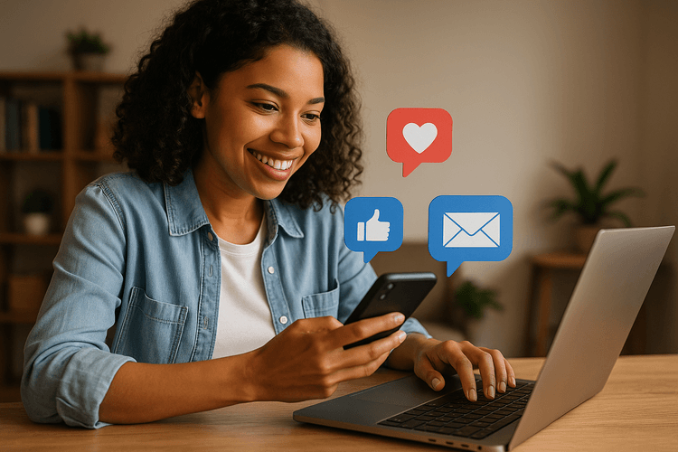Interagissez avec les clients sur les réseaux sociaux et par le biais du marketing par e-mail Interagissez avec les clients sur les réseaux sociaux et par le biais du marketing par e-mail