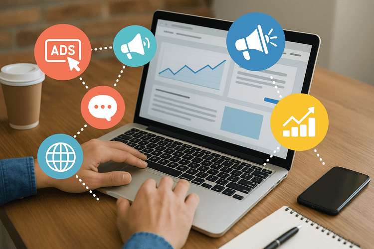 Promocionar el sitio a través de publicidad en línea, redes sociales y otros canales de marketing digital Promocionar el sitio a través de publicidad en línea, redes sociales y otros canales de marketing digital