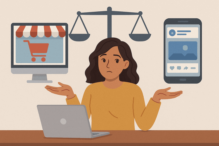 Créer un site web de commerce électronique ou utiliser les réseaux sociaux ? Créer un site web de commerce électronique ou utiliser les réseaux sociaux ?