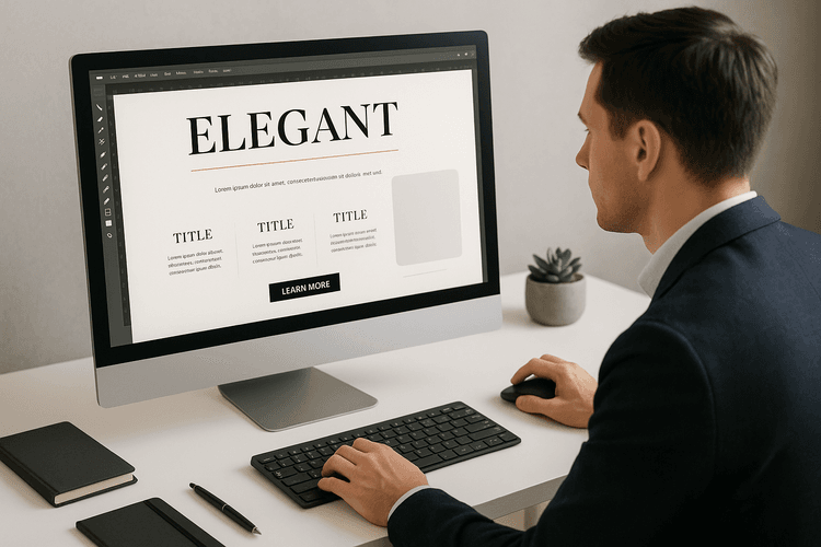 Criar um design elegante e profissional Criar um design elegante e profissional