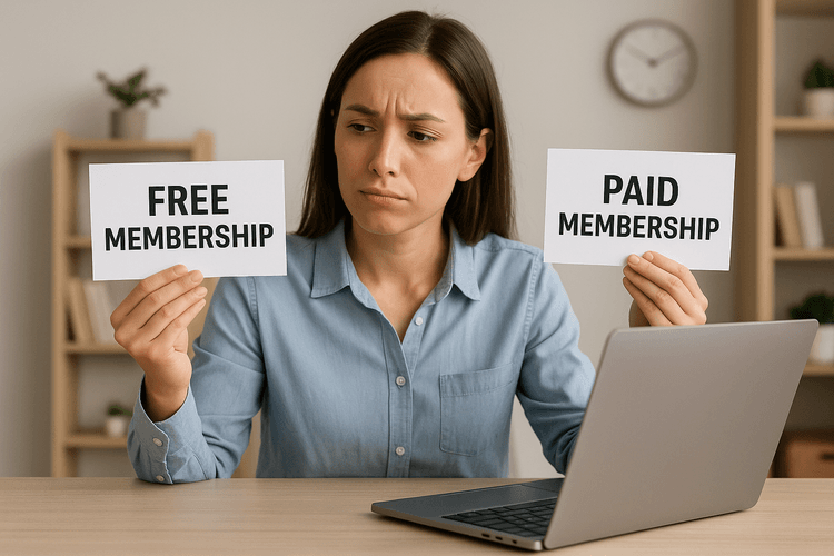 Choisir entre l'adhésion gratuite et l'adhésion payante