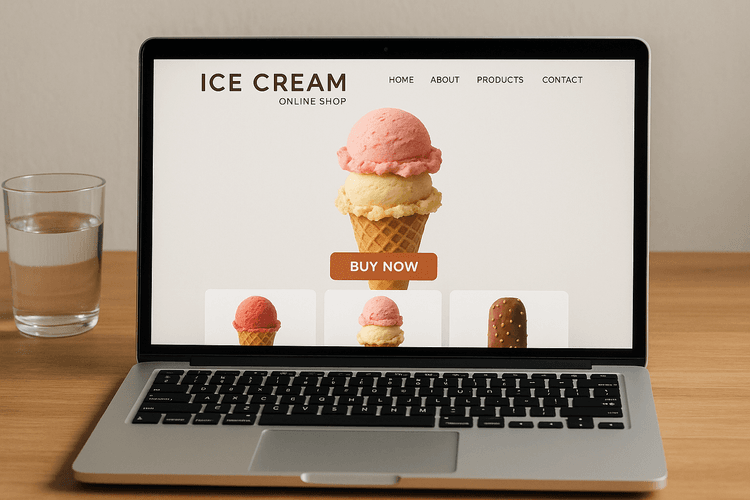Créer un site web pour la vente de glaces Créer un site web pour la vente de glaces