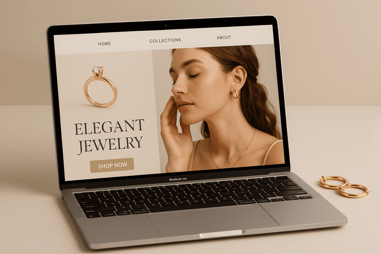 Design du site web pour bijoux Design du site web pour bijoux