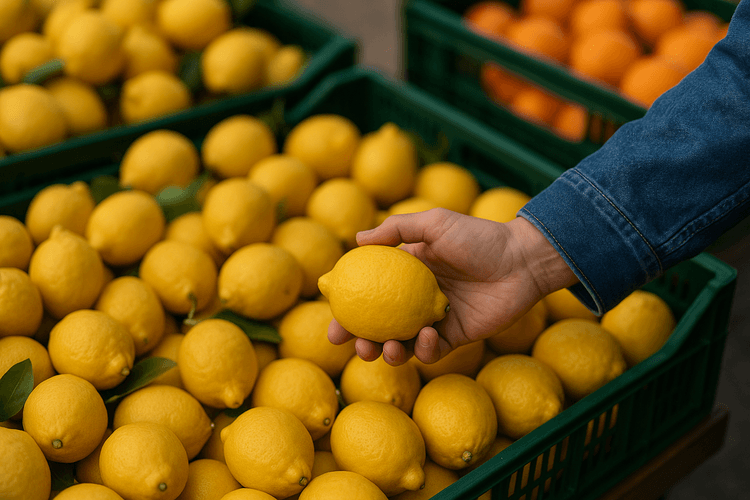 La scelta dei limoni da vendere La scelta dei limoni da vendere