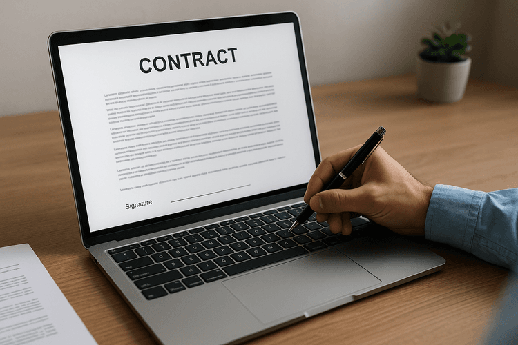 Avantages du contrat en ligne