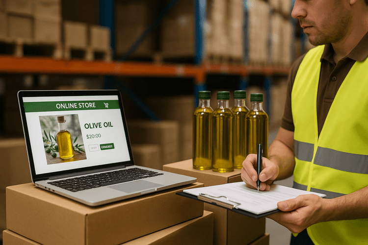 Gérer la logistique de la vente en ligne d'huile Gérer la logistique de la vente en ligne d'huile