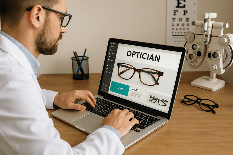Como criar site web para óptico Como criar site web para óptico