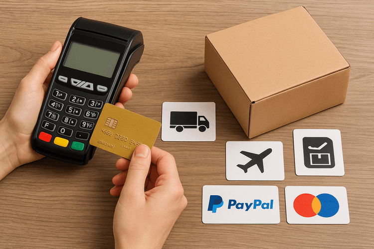 Offrez diverses options de paiement et d'expédition Offrez diverses options de paiement et d'expédition
