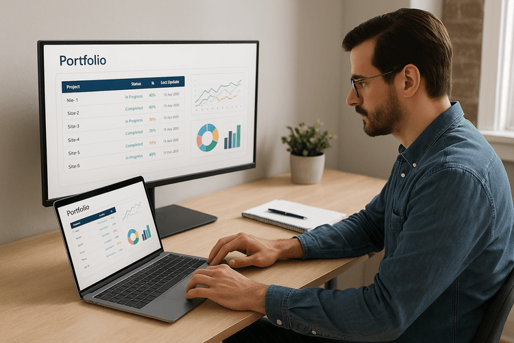 Suivi et mise à jour du portfolio en ligne Suivi et mise à jour du portfolio en ligne