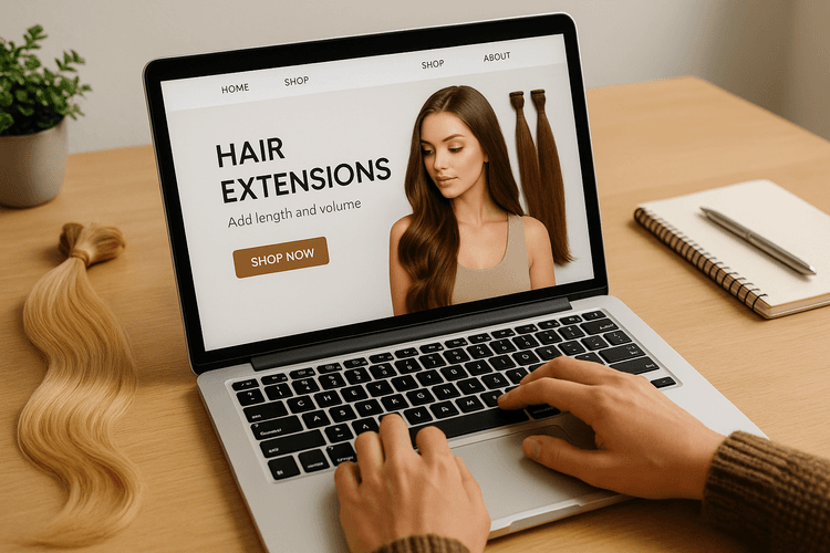 Crée un site web professionnel dédié à la vente d'extensions capillaires