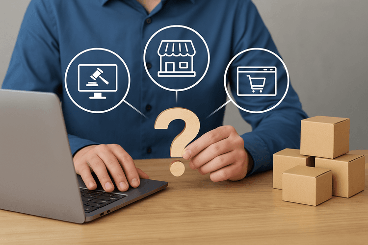 Choisir le bon canal pour la vente : enchères en ligne, marketplace ou boutique en ligne personnelle ? Choisir le bon canal pour la vente : enchères en ligne, marketplace ou boutique en ligne personnelle ?