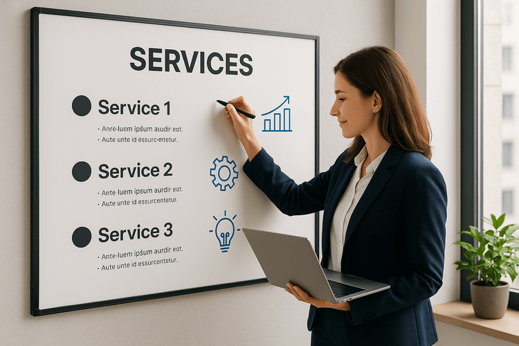 Creating a Section Dedicated to Presenting Services Creating a Section Dedicated to Presenting Services