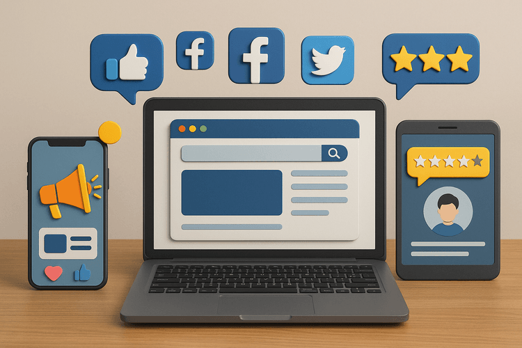 Promouvoir le site web à travers les réseaux sociaux et les avis en ligne Promouvoir le site web à travers les réseaux sociaux et les avis en ligne