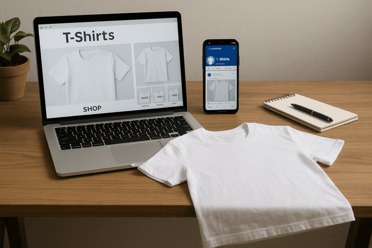 Créer un site web ou une page sociale pour vendre des t-shirts