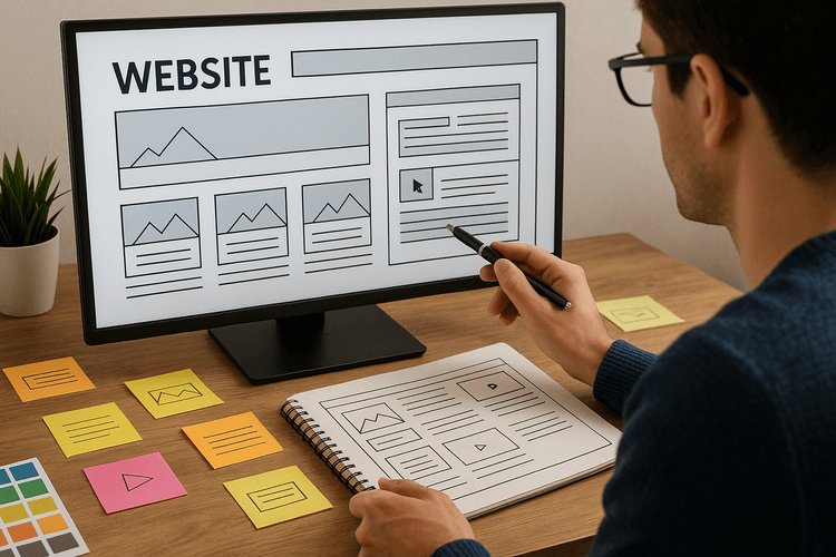 Design und layout der website Design und layout der website