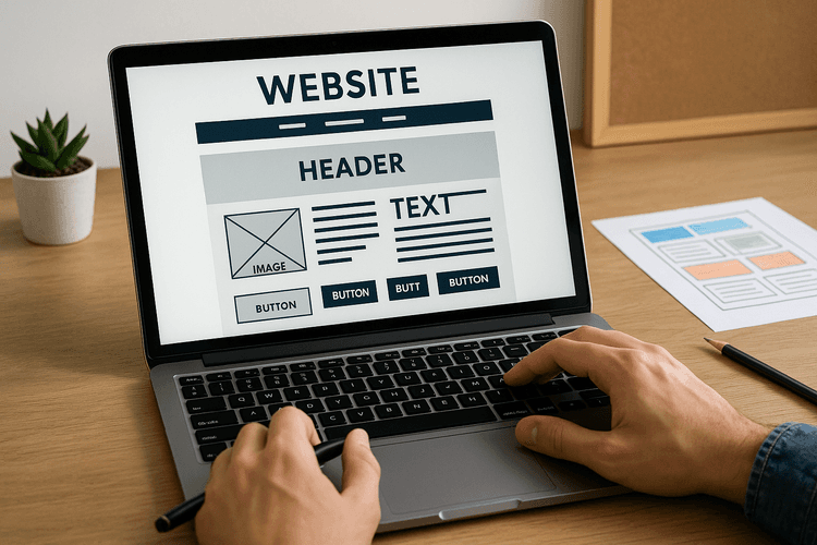 Design et mise en page du site web Design et mise en page du site web