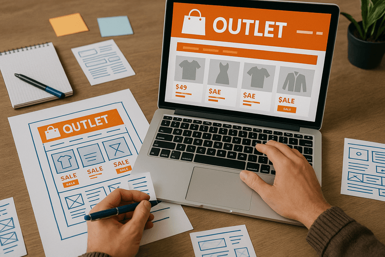Gestaltung der Outlet-Website Gestaltung der Outlet-Website