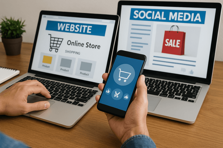 Créer le site web ou la page de réseaux sociaux pour les ventes Créer le site web ou la page de réseaux sociaux pour les ventes