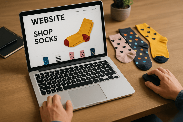 Erstellung einer Website für den Verkauf von Socken Erstellung einer Website für den Verkauf von Socken