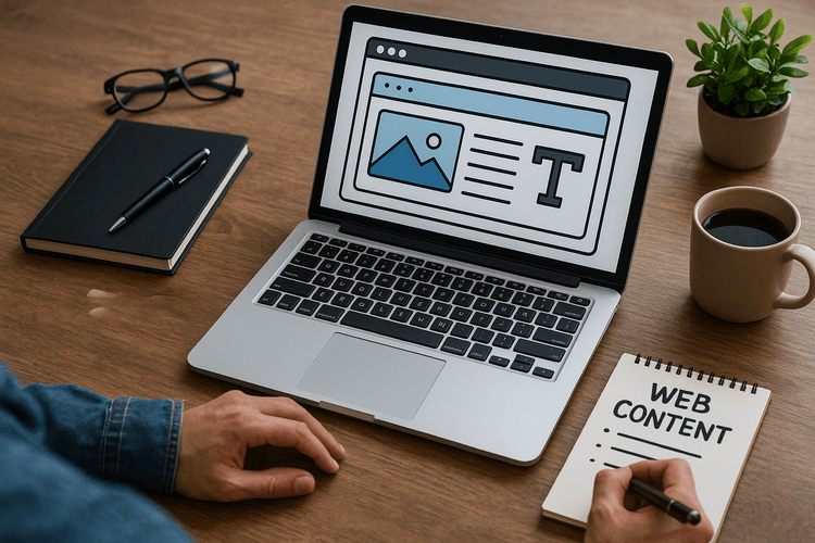 Criação dos conteúdos do site Criação dos conteúdos do site