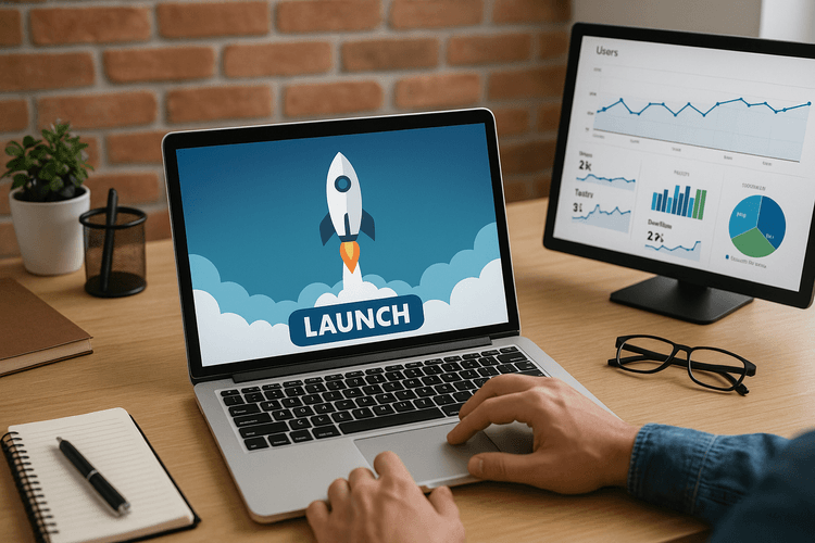 Lancement du site web et suivi des résultats Lancement du site web et suivi des résultats