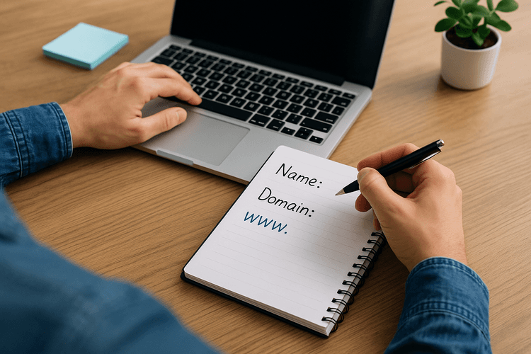 Choisissez un nom et un domaine pour votre site web