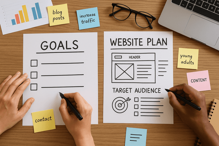 Planification du site web : objectifs, cible et contenus