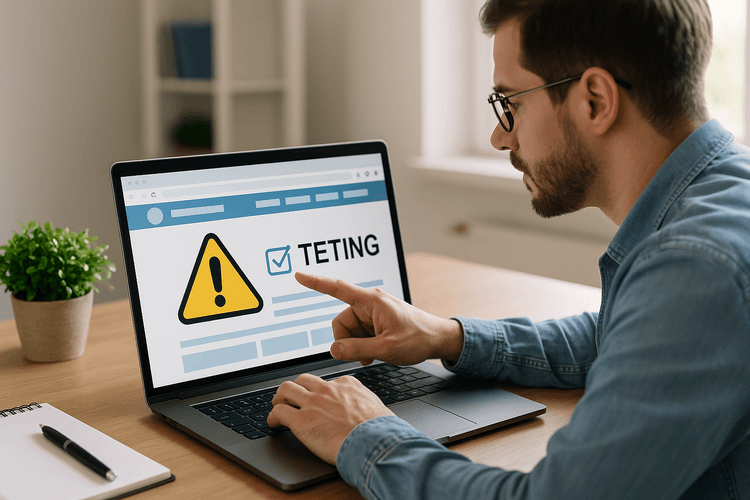 Testare il sito web prima del lancio Testare il sito web prima del lancio