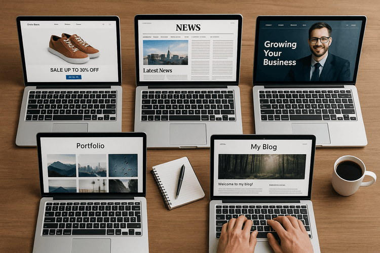 Types of websites Types of websites