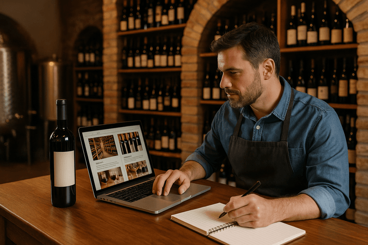 Création de contenu : description de la cave à vin, produits et services offerts, événements organisés, etc. Création de contenu : description de la cave à vin, produits et services offerts, événements organisés, etc.