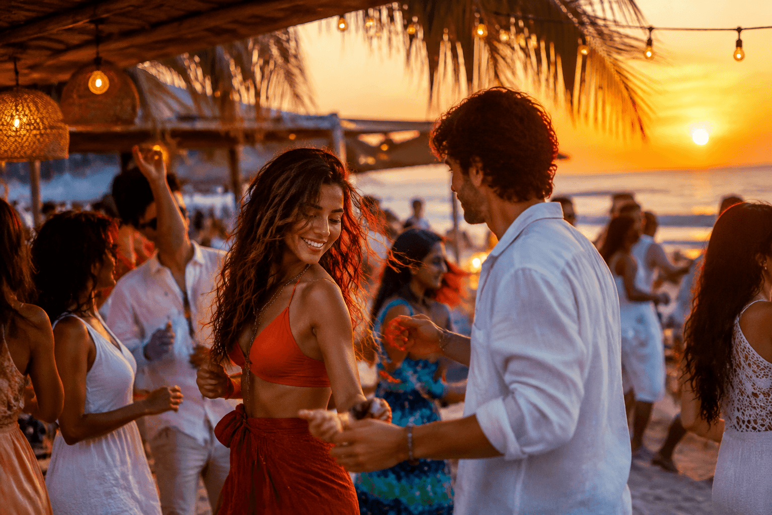 Serata in riva al mare allo stabilimento Spiaggia